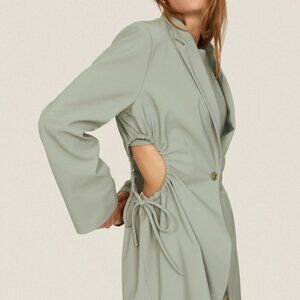 Gathered Cutout Blazer